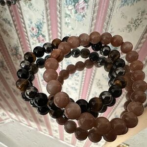 Crystal Beaded Bracelet Set